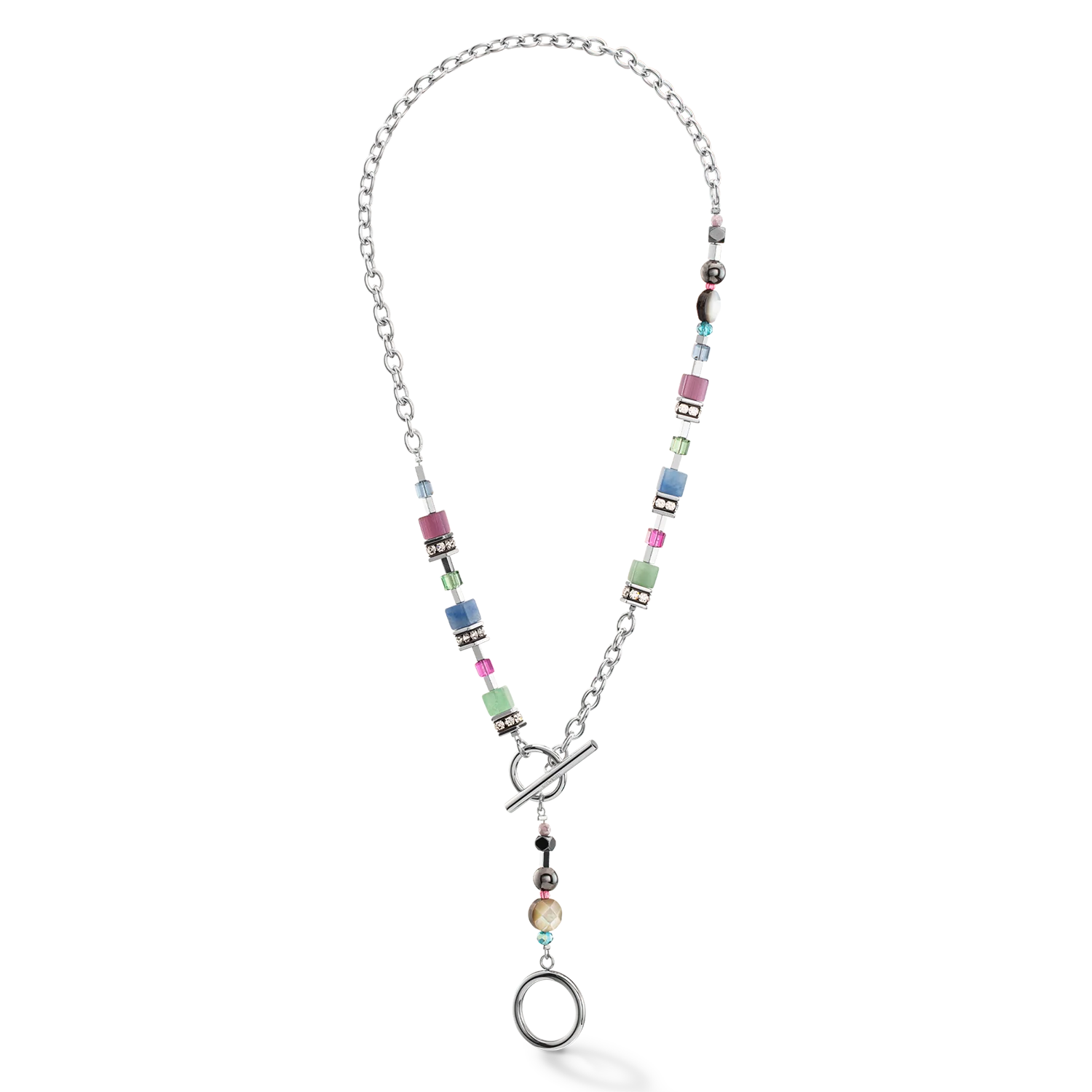 GeoCUBE® Fusion necklace Multicolour Gemstone
