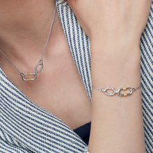 Load image into Gallery viewer, Marina Rope Link Duo Golden Slider Bracelet