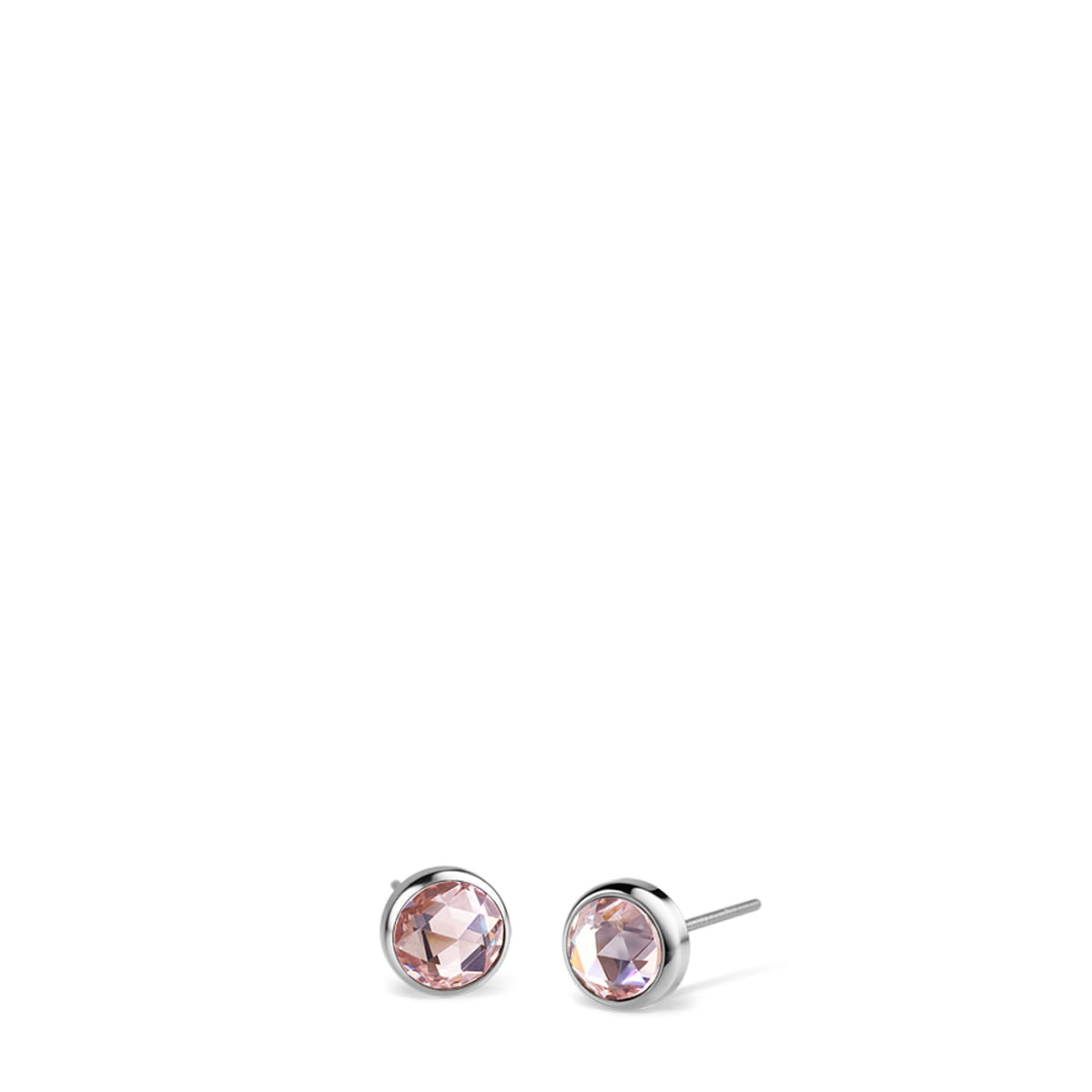BERING Pink Rose Stud Earrings