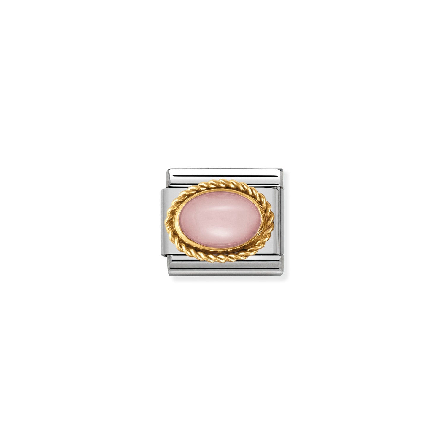 Nomination Classic HARD STONES Gold PINK OPAL Charm