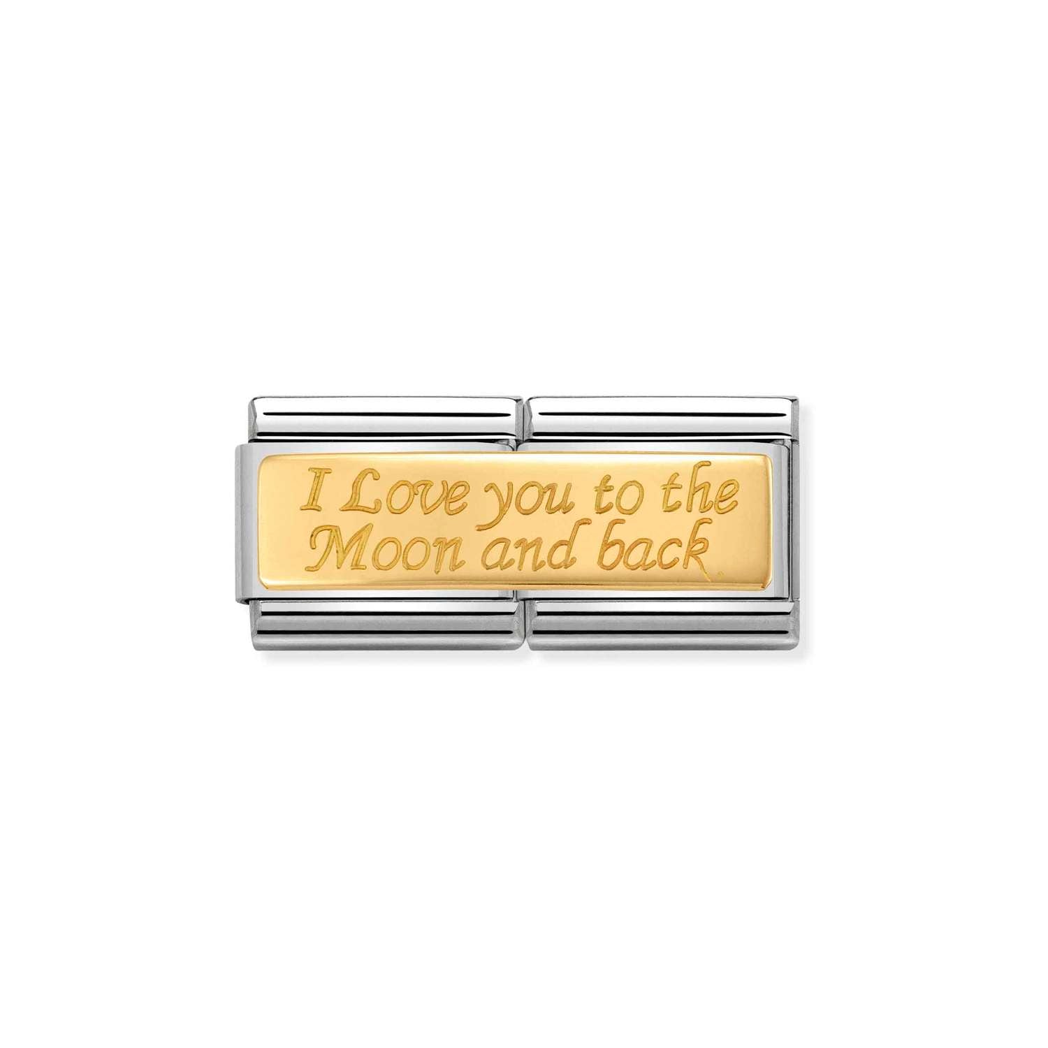 Nomination Classic DOUBLE ENGRAVED Gold CUSTOM To the moon and Back Charm