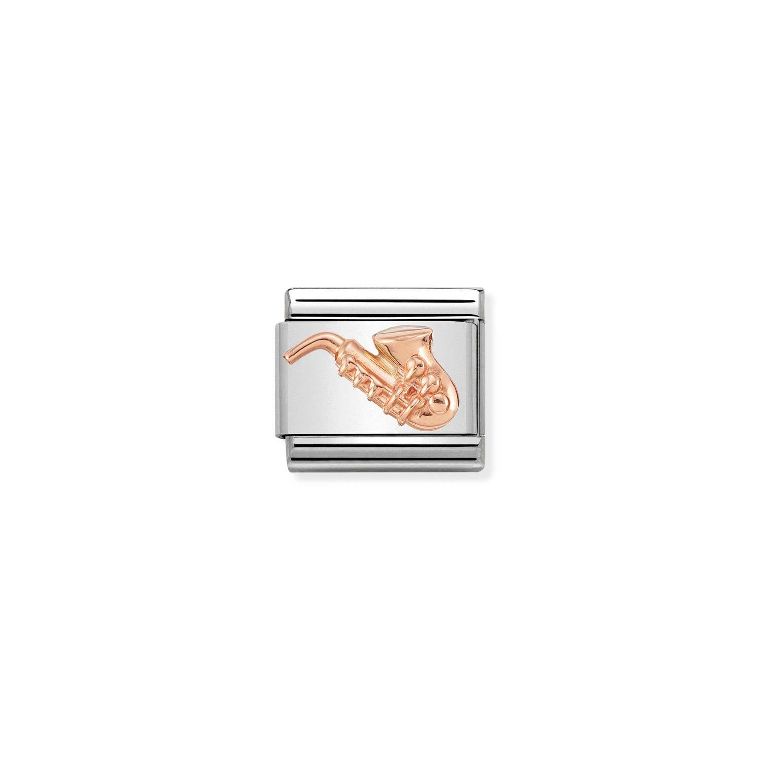 Nomination Classic RELIEF SYMBOLS 9ct Rose Gold Saxophone Charm