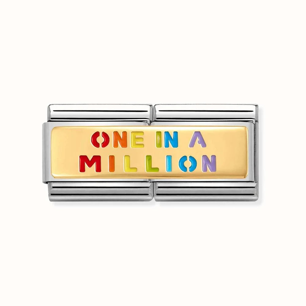 Composable 18k gold ONE IN A MILLION charm