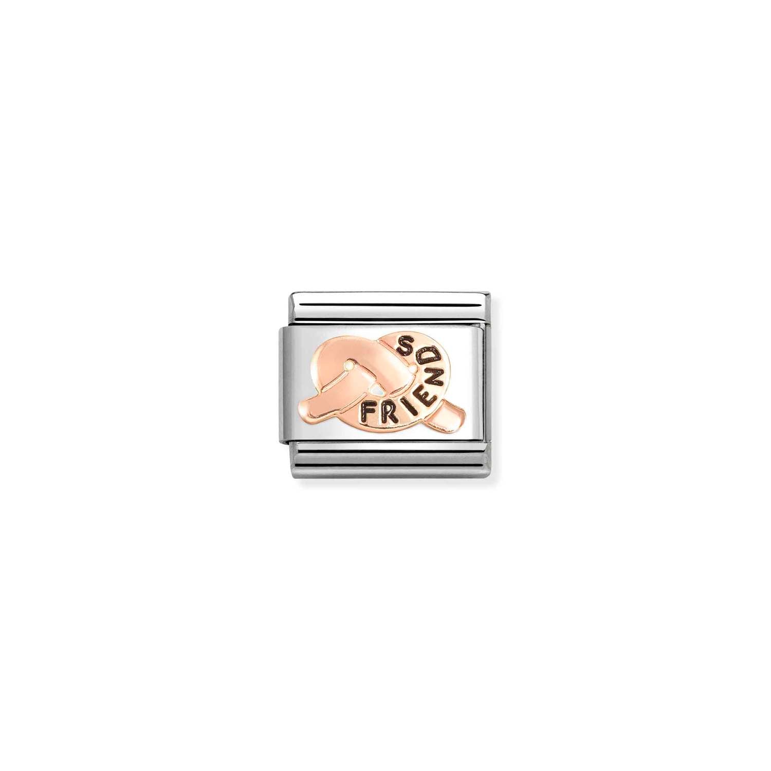 Nomination Classic 9k rose gold FRIENDS knot Charm