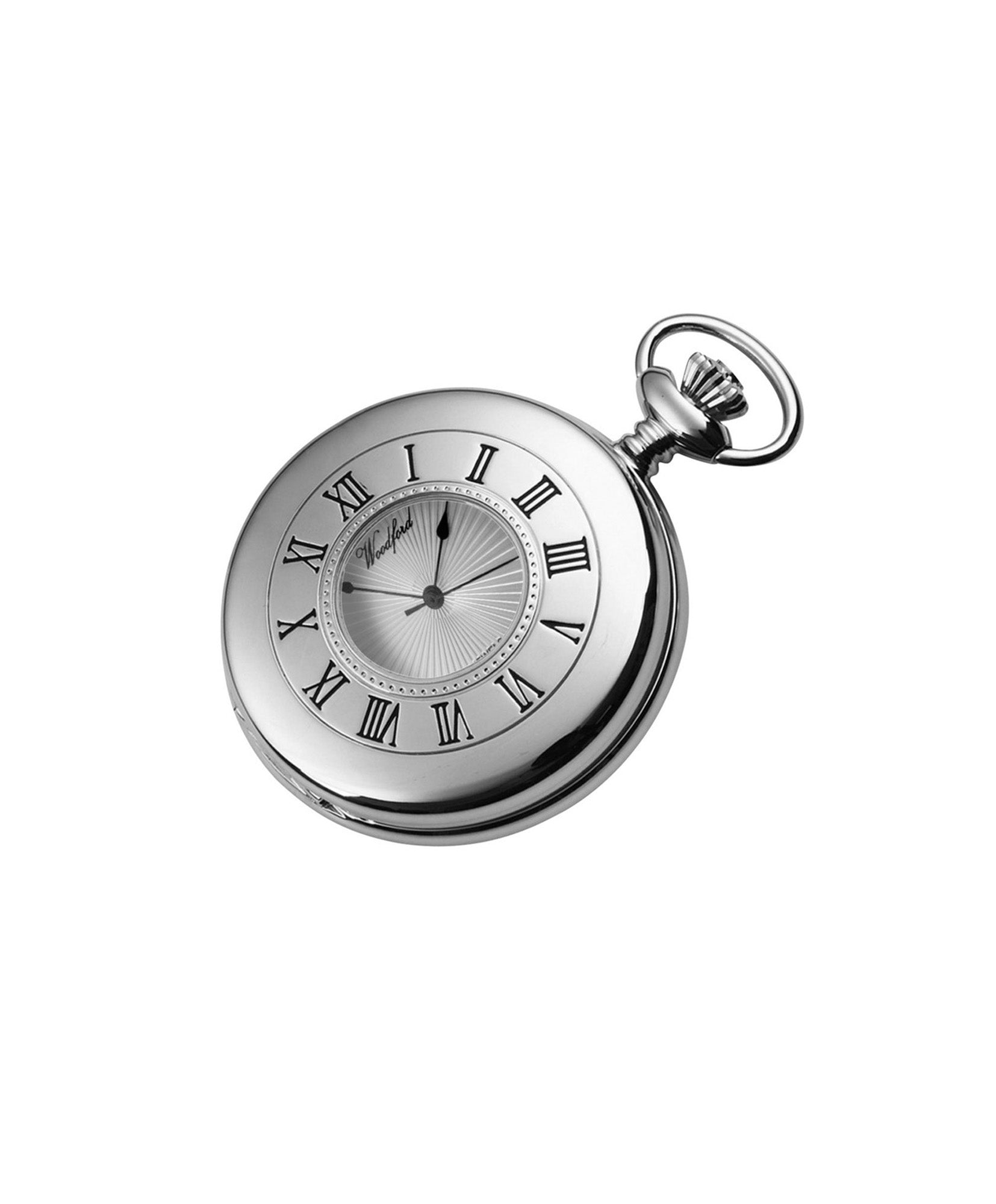 Woodford Half Hunter Mechanical Starburst Dial Pocket Watch