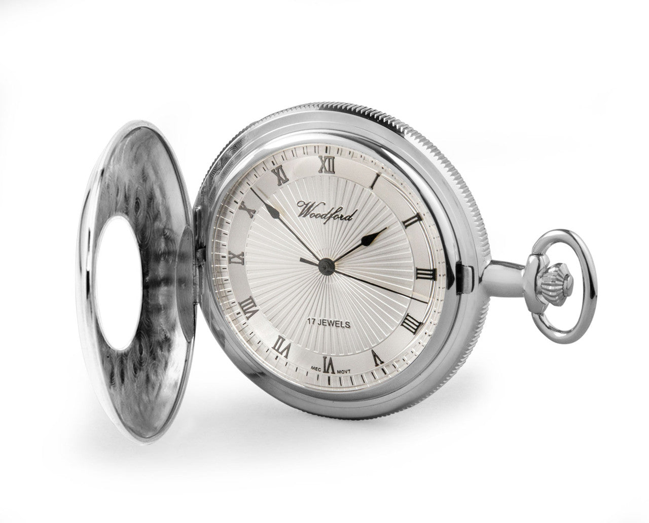 Woodford Half Hunter Mechanical Starburst Dial Pocket Watch