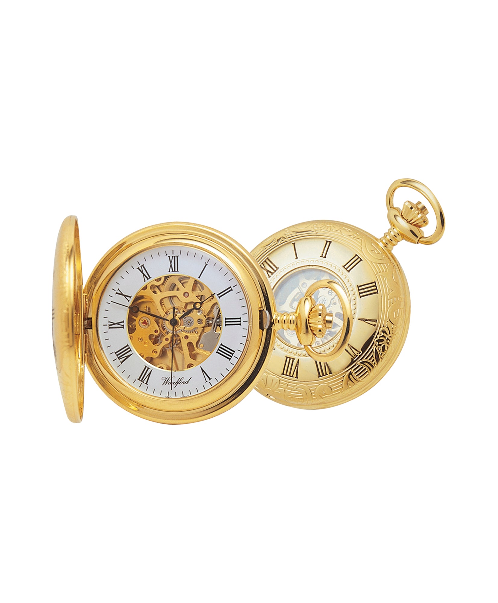 Woodford Skeleton Half Hunter Pocket Watch