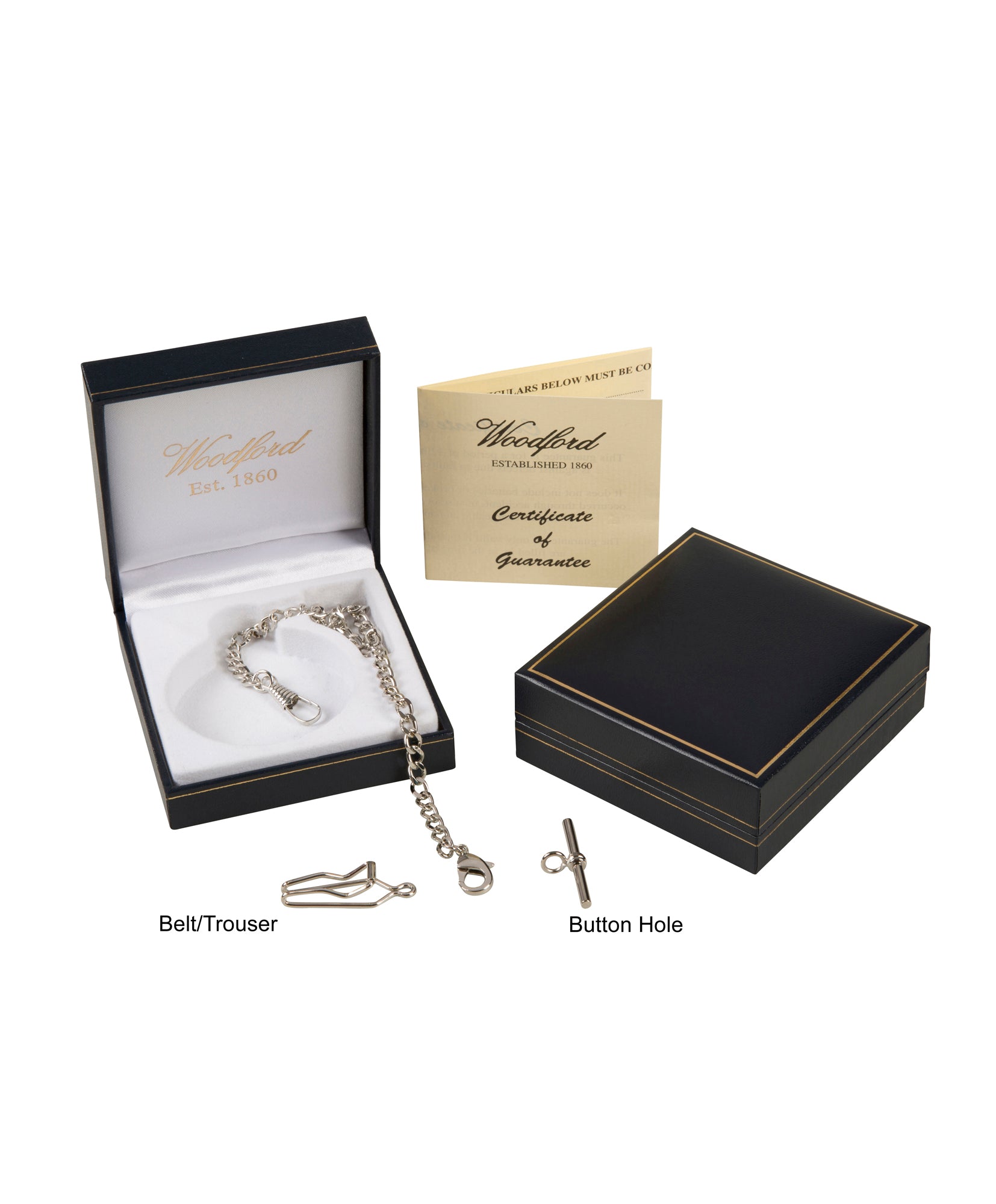 Woodford Mechanical Chrome Plated Full Hunter Pocket Watch