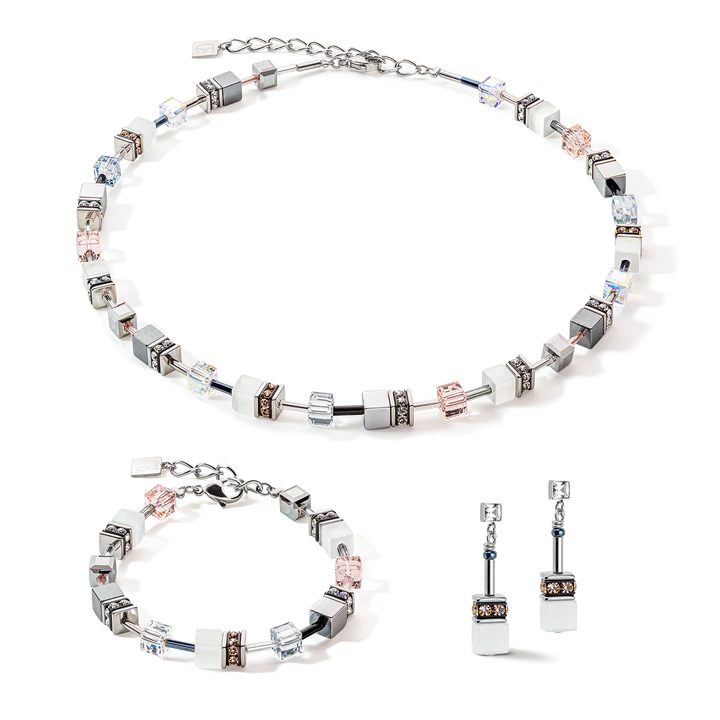 GeoCUBE® Iconic Monochrome Necklace Peach