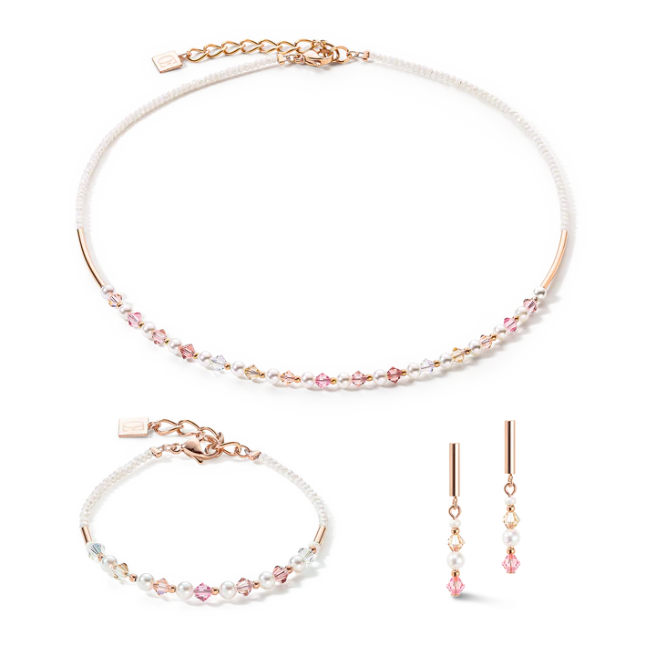 Princess Pearls necklace Rose Gold Light Rose