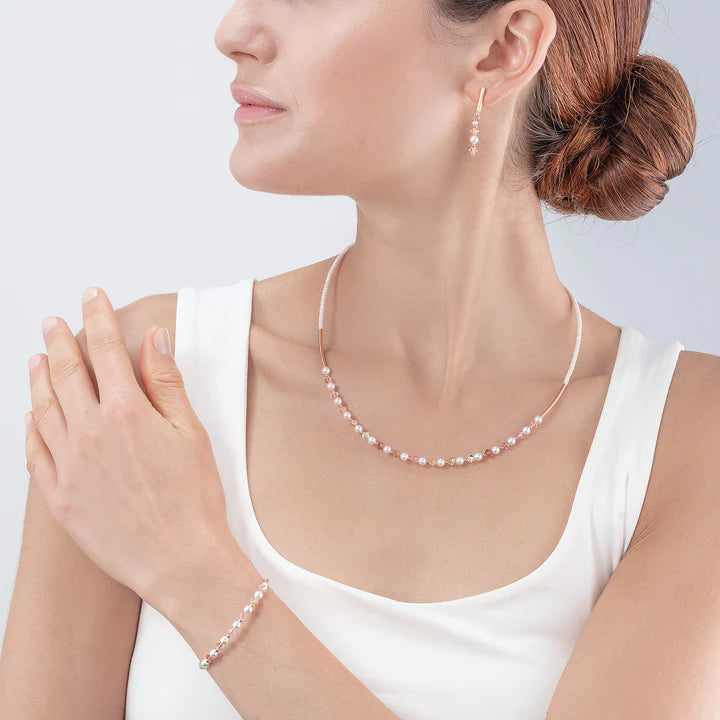 Princess Pearls necklace Rose Gold Light Rose