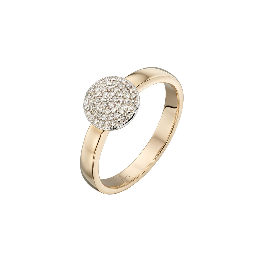 9ct Yellow Gold Full Circle Diamond Ring