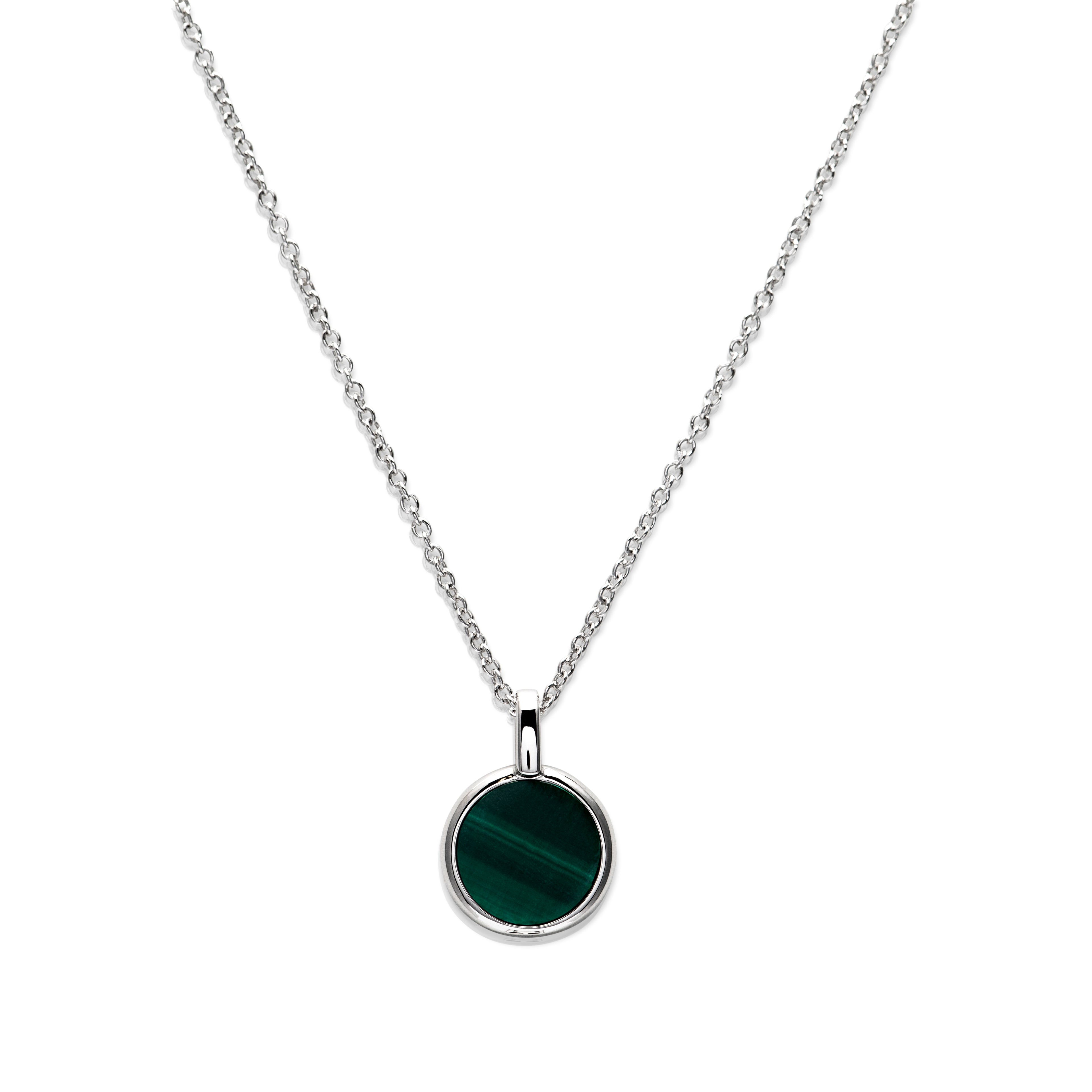 Sterling Silver 925 Pendant with Malakite MK-859