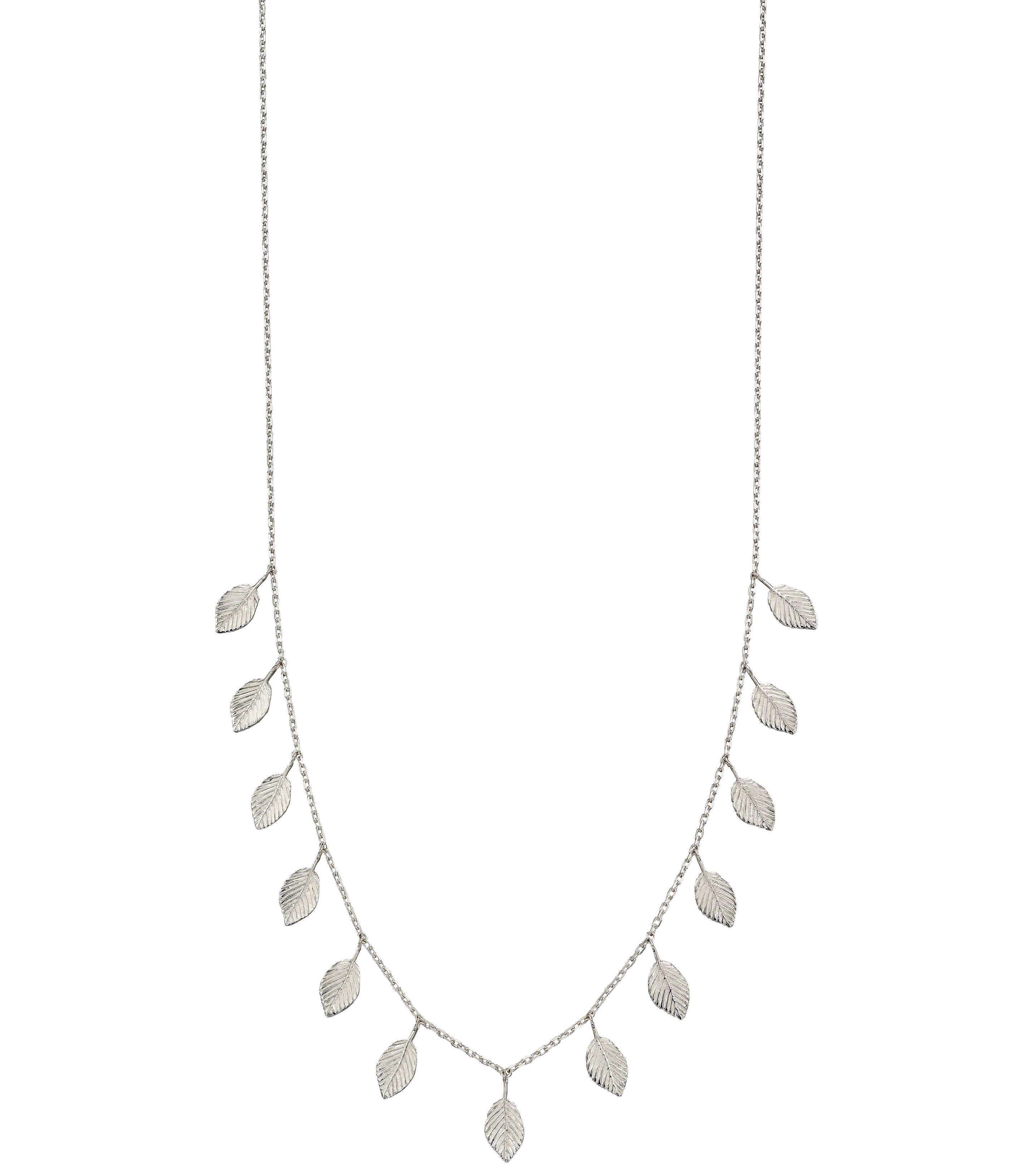 Silver Multi Leaf Necklace