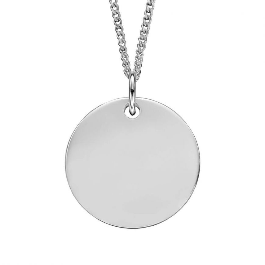 Large 18mm Engravable Disc Pendant P4831