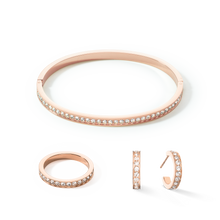 Load image into Gallery viewer, Bangle stainless steel &amp; crystals rose gold crystal
