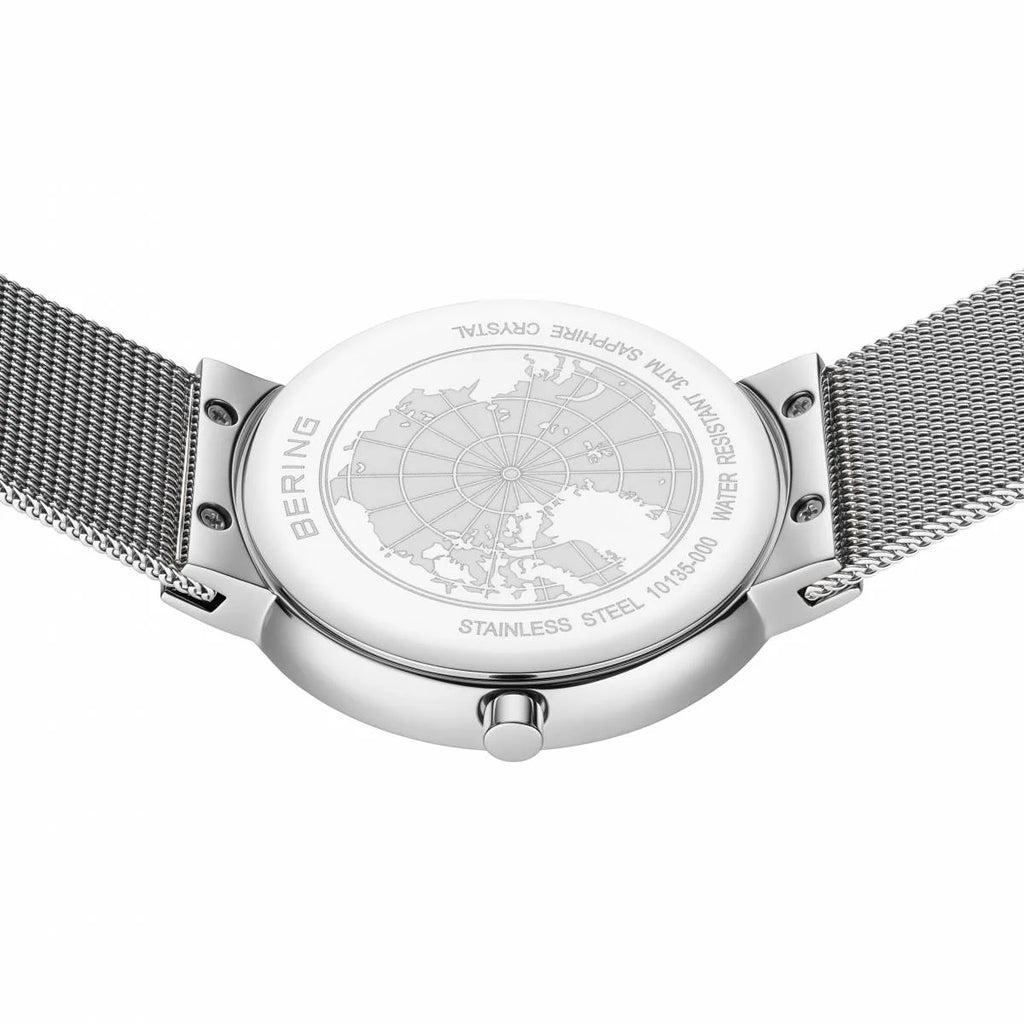 Bering Ladies Silver Watch with Diamond 10135-000