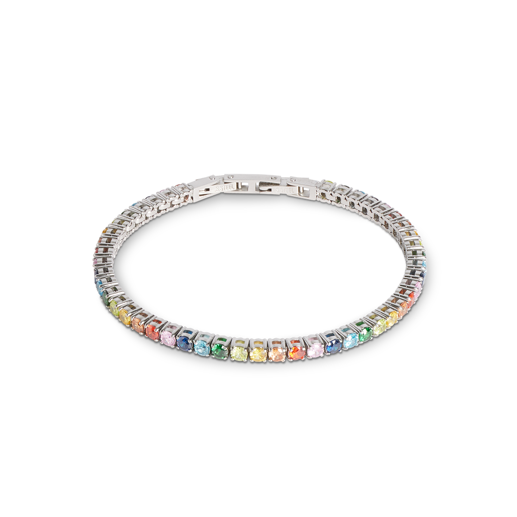 Tennis Bracelet Multi-Colour / Silver