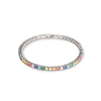 Tennis Bracelet Multi-Colour / Silver