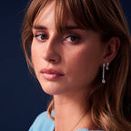 Silver Ellisse Due Piccolo Earrings