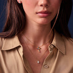 Gold White Earrings Ellisse Carezza