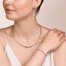 Load image into Gallery viewer, Necklace Asymmetry Freshwater Pearls &amp; Stainless Steel Silver
