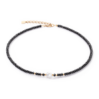 Mystic Pearl Necklace Gold-Black