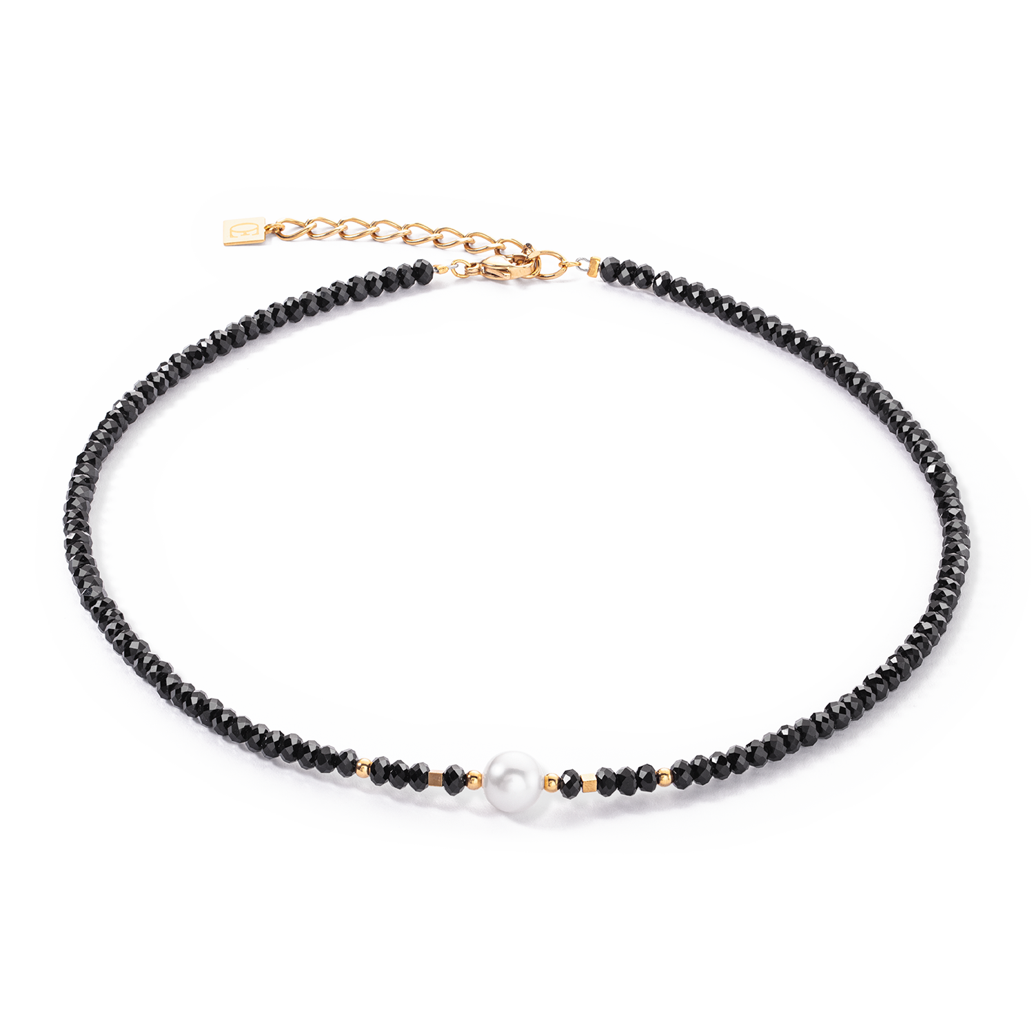 Mystic Pearl Necklace Gold-Black