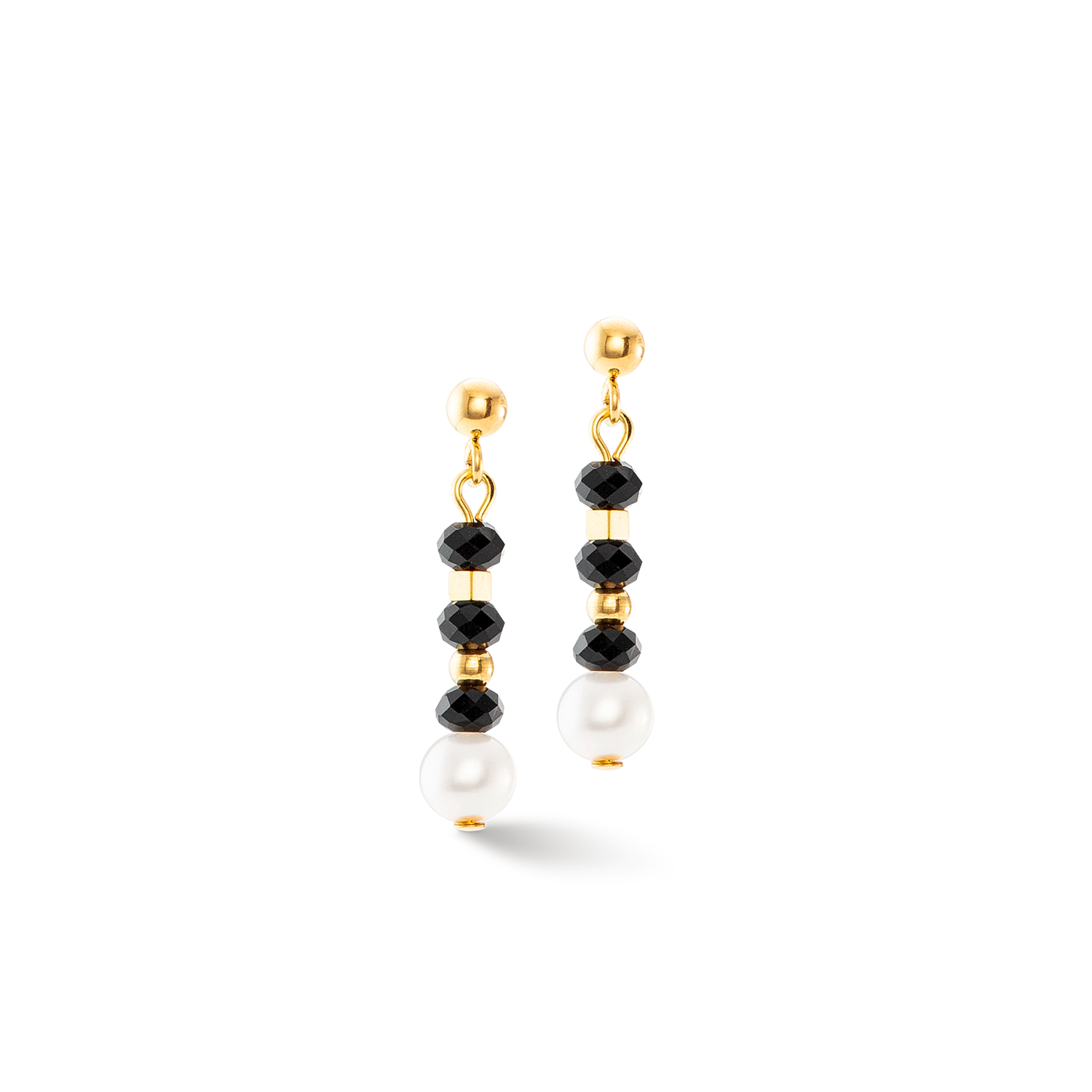 Mystic Pearl earrings Gold-Black