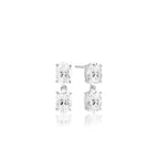 Silver Ellisse Due Piccolo Earrings