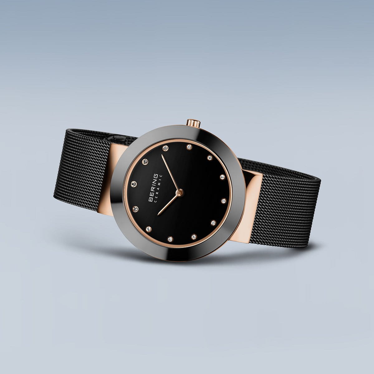 BERING Ceramic Rose Gold Watch 11435-166