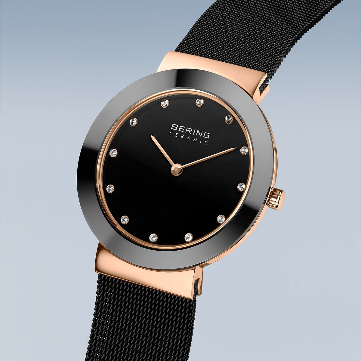 BERING Ceramic Rose Gold Watch 11435-166