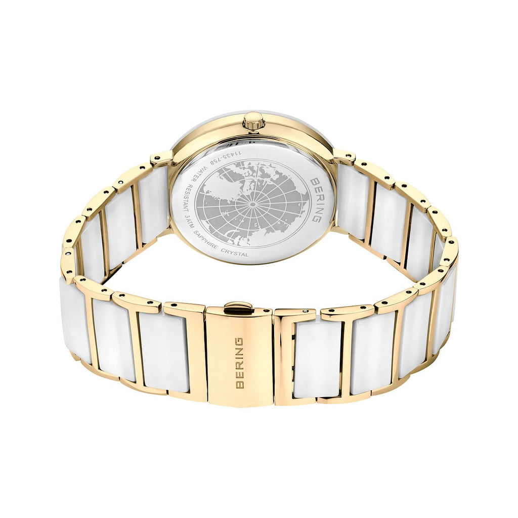 BERING Ladies Gold and Ceramic Watch 11435-758