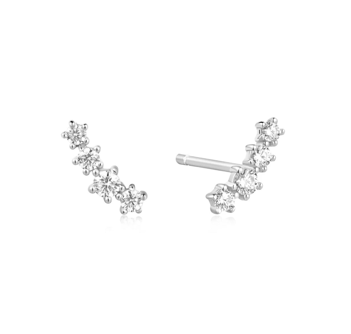 SILVER SPARKLE CLIMBER STUDS