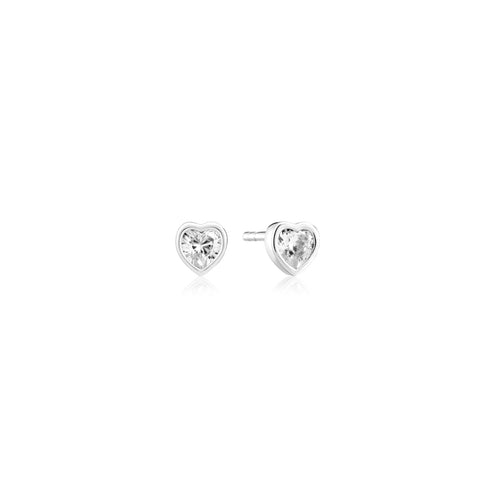 Silver Heart Amorino Earrings
