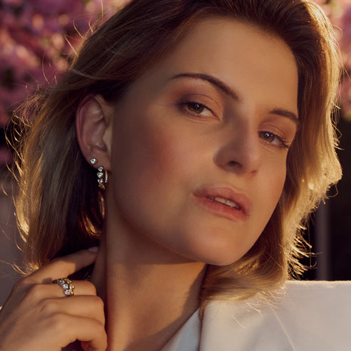 Silver Heart Amorino Earrings