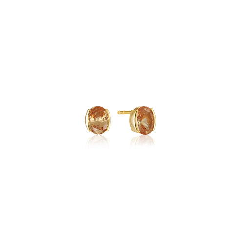 Gold Champagne Ellisse Carezza Earrings