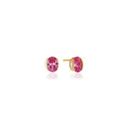 Gold Pink Ellisse Carezza Earrings