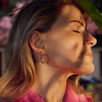 Gold Champagne Ellisse Carezza Earrings