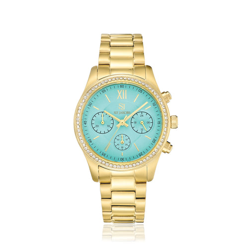 Dominica watch Yellow Blue Dial