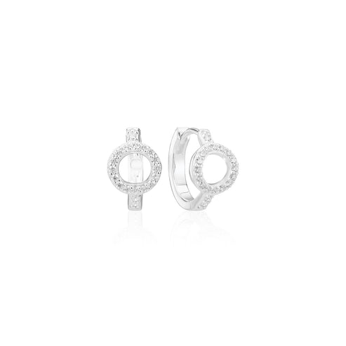 Silver Biella Creolo Piccolo Earrings