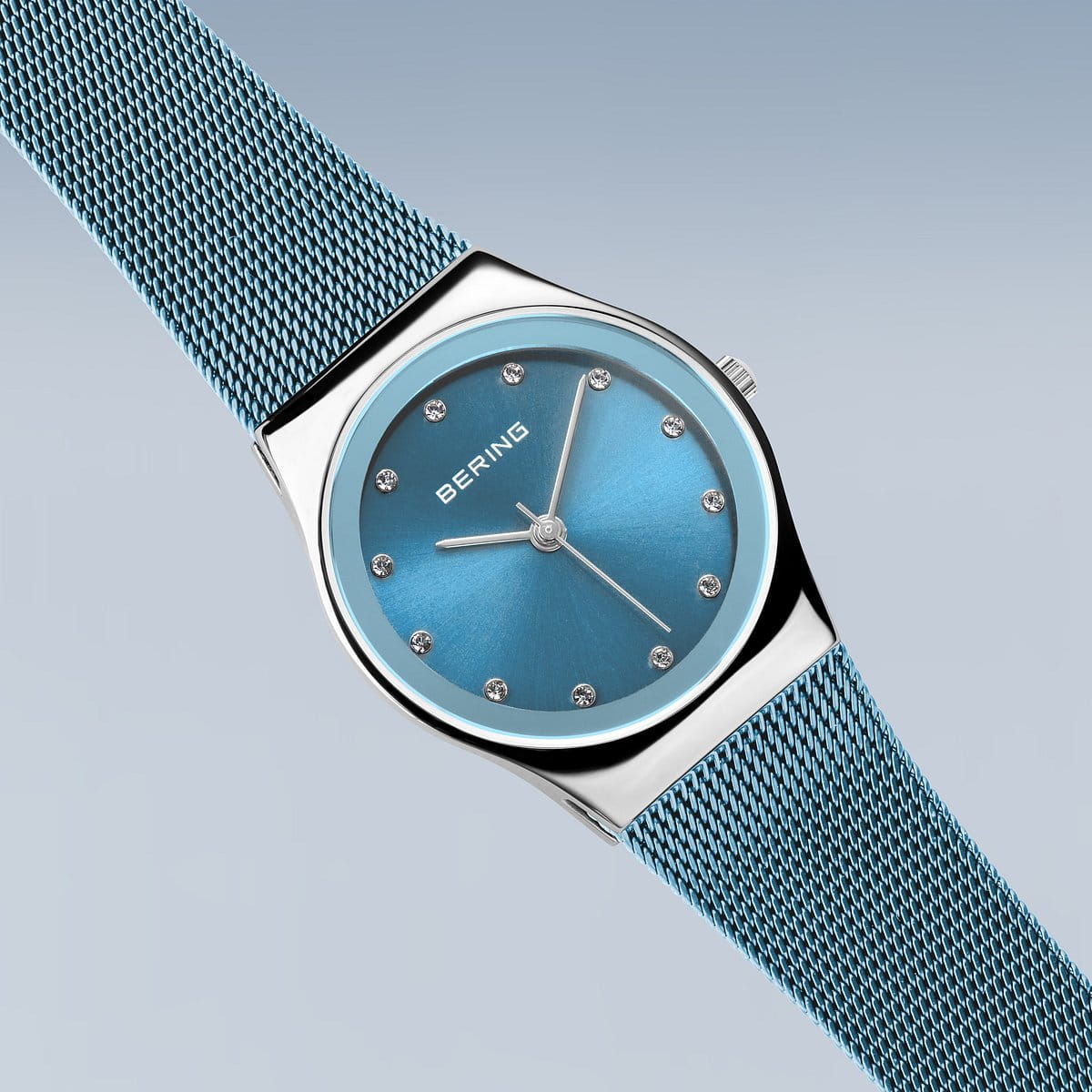 BERING Light Blue Steel Watch 12927-308