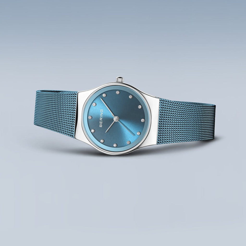 BERING Light Blue Steel Watch 12927-308
