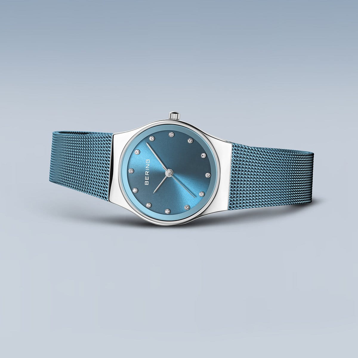 BERING Light Blue Steel Watch 12927-308