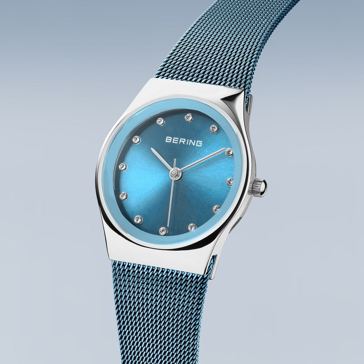 BERING Light Blue Steel Watch 12927-308