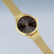 Load image into Gallery viewer, BERING Gold and Black Diamond Watch 13434-332
