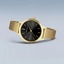 Load image into Gallery viewer, BERING Gold and Black Diamond Watch 13434-332
