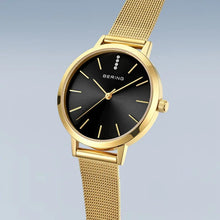 Load image into Gallery viewer, BERING Gold and Black Diamond Watch 13434-332
