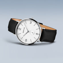 Load image into Gallery viewer, BERING White Dial, Sub-Seconds, Leather Strap Watch 14040-404
