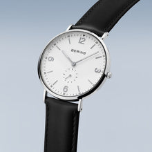 Load image into Gallery viewer, BERING White Dial, Sub-Seconds, Leather Strap Watch 14040-404
